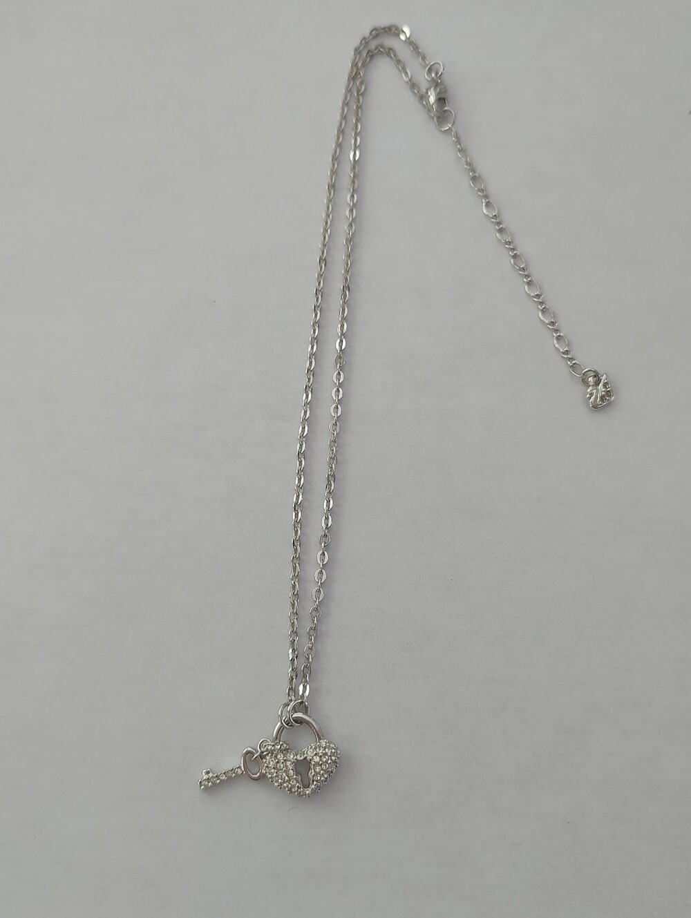 Swarovski Heart Lock & Key Necklace - Picture 2 of 7
